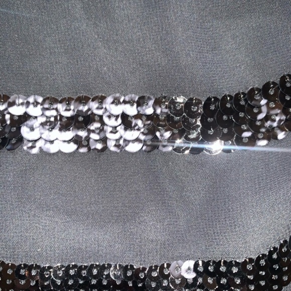 A.N.A Black Sequin Blouse Top - Picture 3 of 3